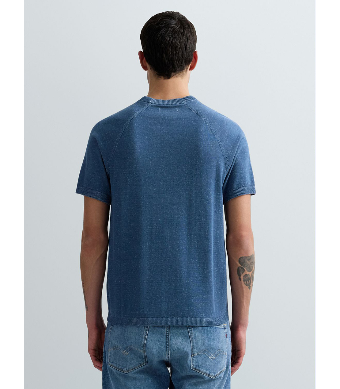 ブルーデニムハーフスリーブセーター 詳細画像 ブルーホワイト 3